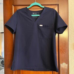 Figs Navy Catarina scrub top